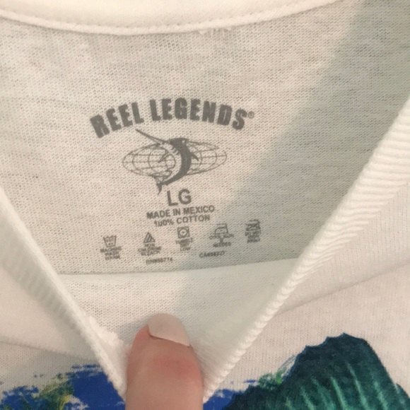 💕HP 8/30 NWT! Reel Legends Boys white t-shirt - Picture 2 of 4